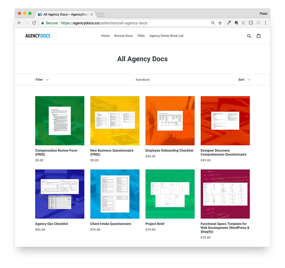 AgencyDocs products