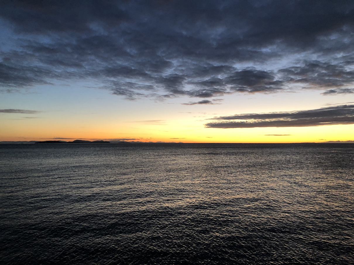 The view at 10PM on Lummi Island