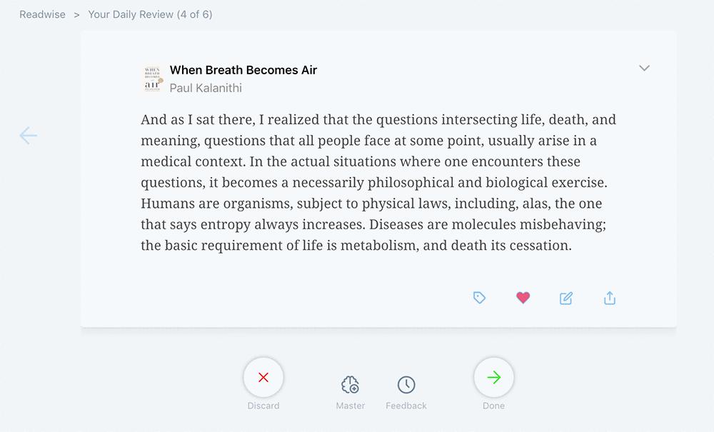 readwise screenshot